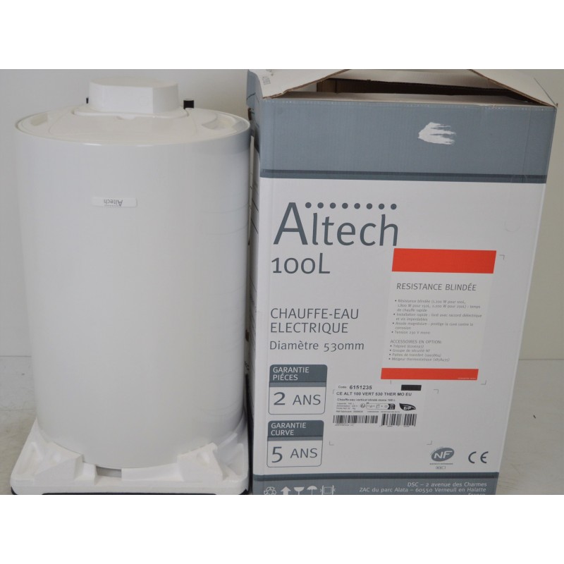 ALTECH Chauffe Eau Électrique 100L Vertical Mural Monophasé 6151235