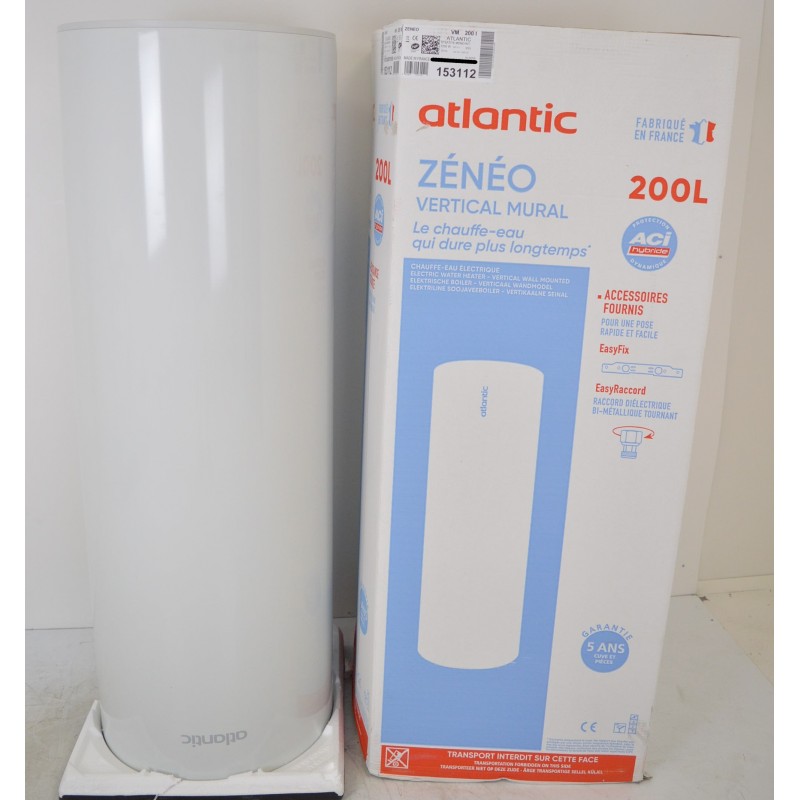 ATLANTIC Chauffe Eau 200L Zénéo ACI Hybride Stéatite Vertical 153112