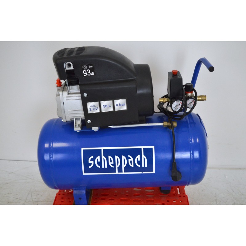 SCHEPPACH Compresseur 50L HC54 8bar 2cv 1 5kW Monophasé 5906103924