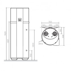 THERMOR 286039 - Chauffe-Eau Thermodynamique 250L Aéromax 5