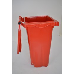 SUNWARE poubelle à roul. 120L gris/rouge Rubrique(Manutention)