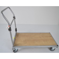 Chariot plateforme à dossier pliable, 250 kg, plateau 720x450 mm