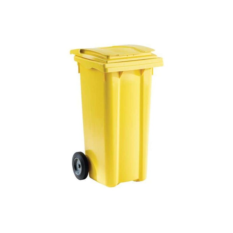 Container SULO 80 L Jaune bac ordures ménagères poubelle extérieure tri  (22124)