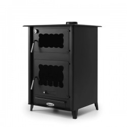 Poêle à Bois 13kW PRENSASTOVE Etna Acier Noir