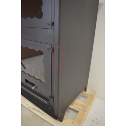 Poêle à Bois 13kW PRENSASTOVE Etna Acier Noir pas cher