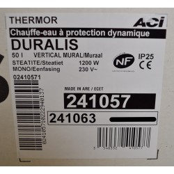 👨‍🔧Chauffe-eaux Thermor DURALIS - 241057 - 50 litres Résistance