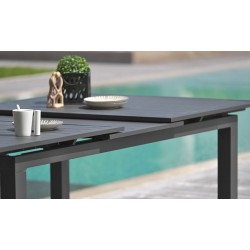 Table jardin extensible ZAHARA 240/300x100cm alu taupe DCB Garden