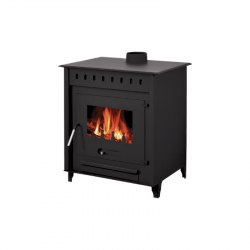 Poêle à Bois 13kW STOVE ITALIA Alba Noir