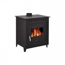 Poêle à Bois 13kW STOVE ITALIA Alba Noir