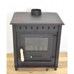 Poêle à Bois 13kW STOVE ITALIA Alba Noir  Pas Cher