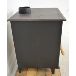 Poêle à Bois 13kW STOVE ITALIA Alba Noir  Pas Cher