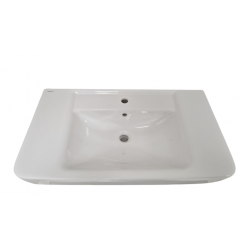 Plan Simple Vasque Céramique à Poser GEBERIT Blanc 85x48cm