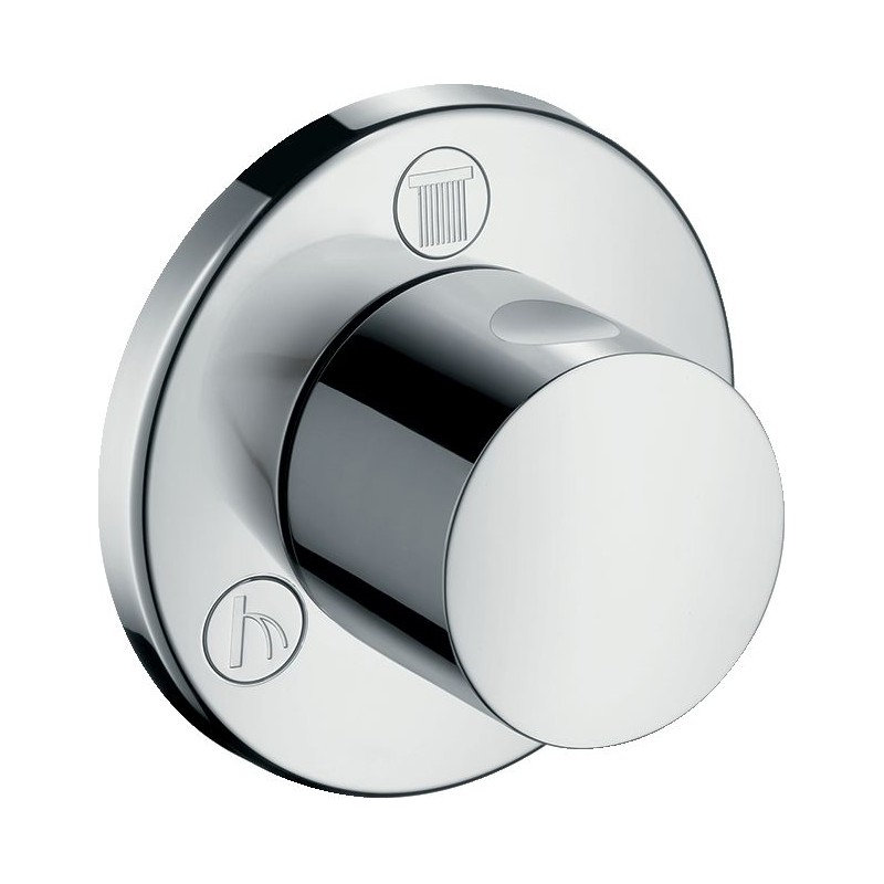 Set de Finition Façade Pour Robinet d'Arrêt Inverseur S HANSGROHE Tri/Quattro Chromé Pour Solution Encastrée - 15932000