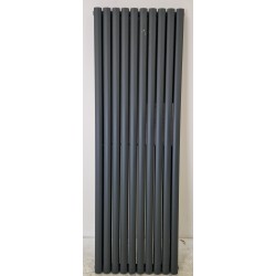 Radiateur Acier Eau Chaude 2335W HUDSONREED Design Double Rang Vertical Anthracite