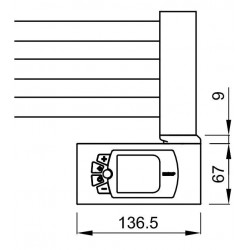 Boîtier + Résistance Electrique 1000W ALTERNA Class Pour Sèche-Serviettes Mixte Blanc