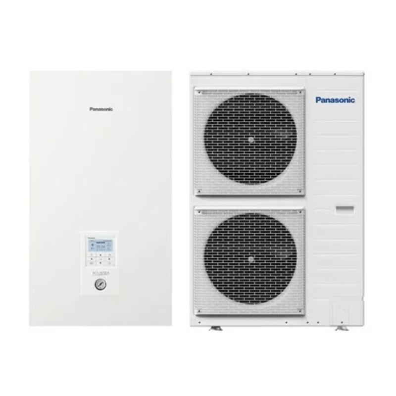 Ensemble de Pompe à Chaleur Air/Eau 9kW PANASONIC Aquaréa T-CAP Bi-Bloc