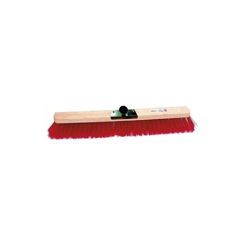 Balai Cantonnier Extérieur BROSSERIE THOMAS Bois Fibre PVC Rouge Sans Manche - 297