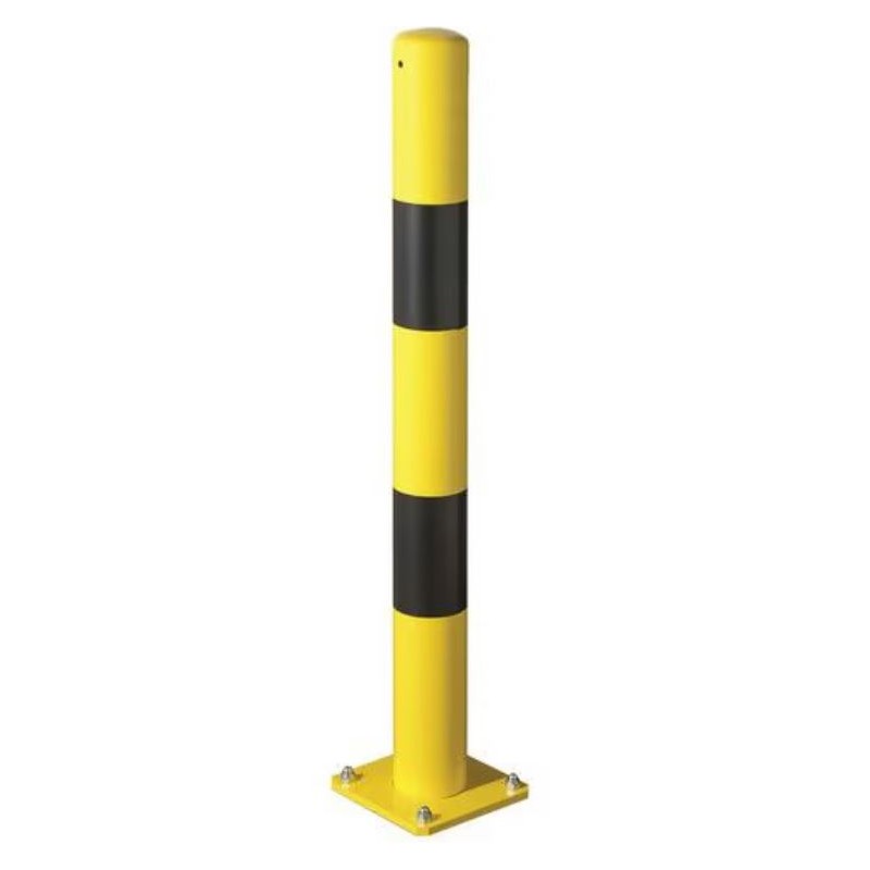 Poteau de Protection de Mur en Acier MOTTEZ Hauteur 90cm Noir et Jaune