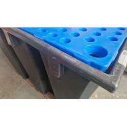 Bac Palette 1100L de Rétention Support de Cuve EMP avec Caillebotis pas cher