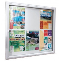 Vitrine d'Affichage Extérieur REVERSO 1 Porte Plexiglas Blanc 94x69cm