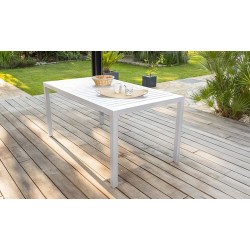 Table de Jardin 7 Places DCB GARDEN Cayenne Aluminium Blanc