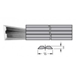 2 Fers / Lames Dégauchisseuse Rabot FORGES DE LA LOIRE Acier 240x16x3mm Carbure Porte-outils CENTROLOCK