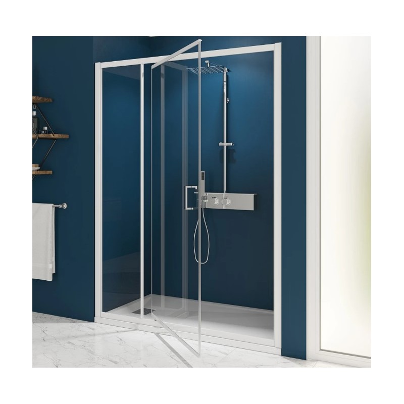 Paroi de Douche KINEDO Smart Express Porte Pivotante + 1 Fixe Réversible 120x190cm