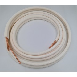 Liaison Frigorifique Bi-Tube Isolé PE Blanc EID CU07 5m 1/4"-3/8"