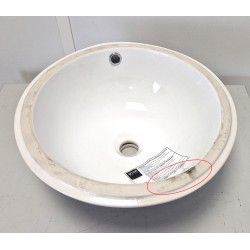 Vasque Lavabo à Encastrer 42cm SIMAS Blanco en Céramique Blanc pas cher