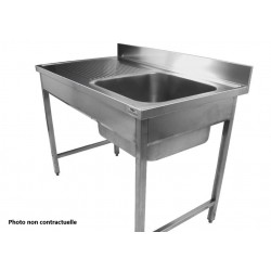 Table Plonge Inox 1Bac BOBET MATERIEL