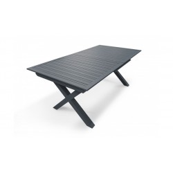 Table de Jardin Extensible 180/240cm DCB GARDEN Floride Aluminium Anthracite