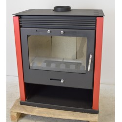 Poêle à Bois 13kW VICTORIA Rubin 14 Noir et Rouge