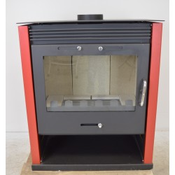 Poêle à Bois 13kW VICTORIA Rubin 14 Noir et Rouge - Victoria