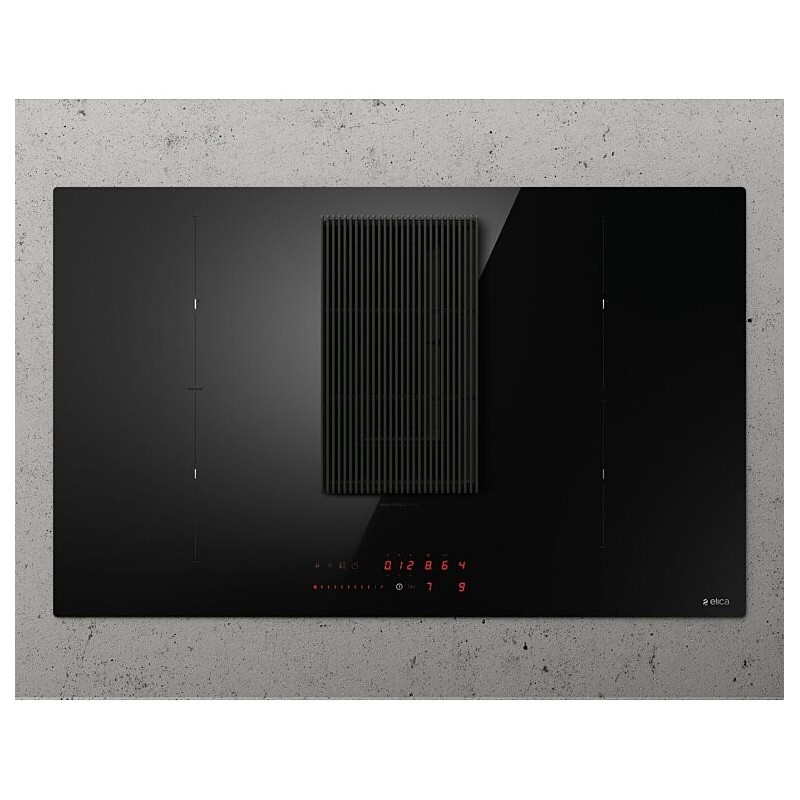 Plaque de Cuisson Induction Aspirante 4 Zones 83cm ELICA NikolaTesla Prime S BL/A/83 7400W Intégrée Noir