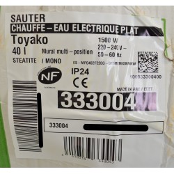 Chauffe-Eau SAUTER Toyako 333004