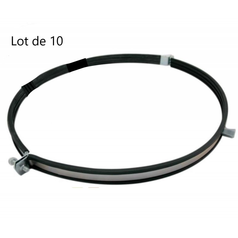 Lot de 10 Colliers Supports Caoutchouc AIRFRANE Diamètre 450mm Conduit et Réseau Ventilation - CGC450