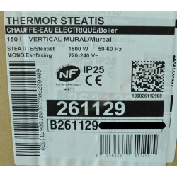 THERMOR 261129 - Chauffe-Eau Électrique 150 L Stéatite Vertical Mural