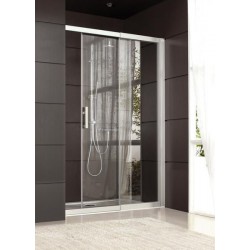 Paroi de Douche LEDA Jazz+ Extension Face Coulissante 2 Vantaux 136-170cm en Verre Transparent