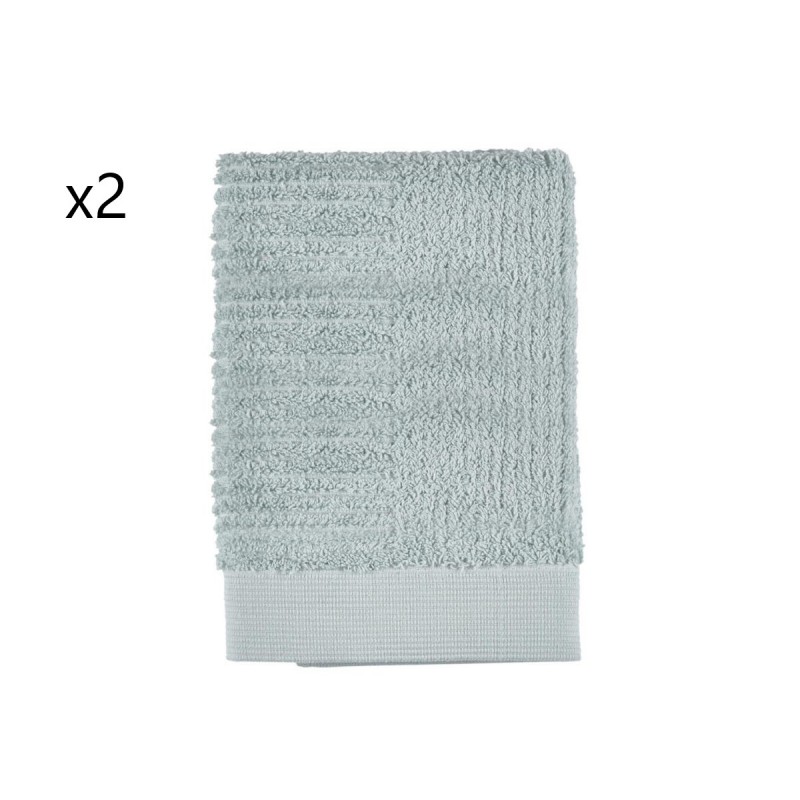 Lot de 2 Serviettes de Toilette 50x70cm ZONE DENMARK Classic