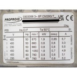 Moteur Électrique PROFROID 0303356