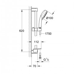 Ensemble de Douche 2 Jets GROHE Tempesta Cosmopolitan 100 27928002