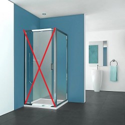 Paroi de Douche Fixe AQUANCE Pyra 80x190cm Argent - PYRA13087