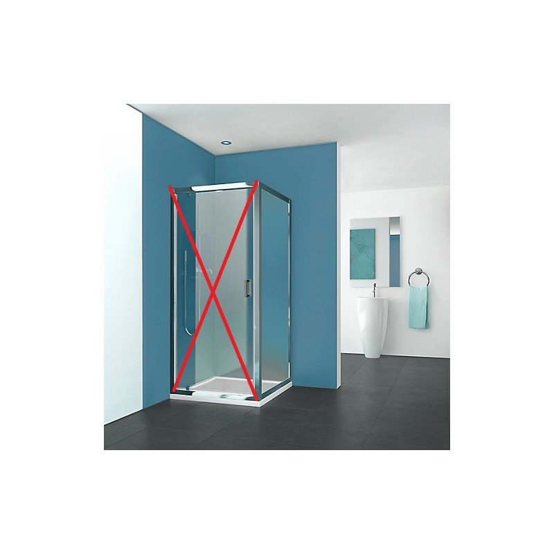 Paroi de Douche Fixe AQUANCE Pyra 80x190cm Argent - PYRA13087