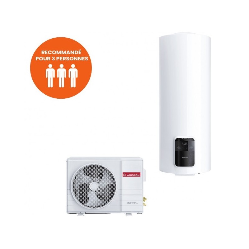 Chauffe-Eau Thermodynamique 150L ARISTON Nuos Split Connecté Mural avec Unité Extérieure - 3069749-3629070