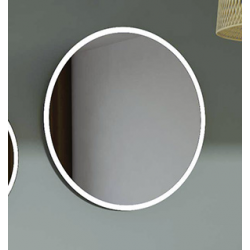 Miroir de Salle de Bain Rond Ø90cm SANIJURA Reflet Sun Light Avec Éclairage LED 60W et Antibuée 50W