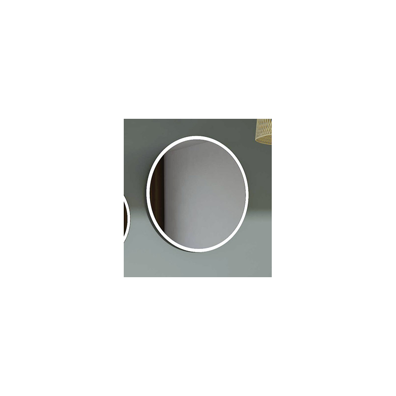 Miroir de Salle de Bain Rond Ø90cm SANIJURA Reflet Sun Light Avec Éclairage LED 60W et Antibuée 50W