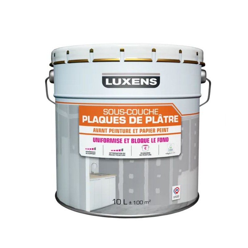 Pot 10L de Peinture Intérieure Sous-Couche LUXENS Pour Plaques de Plâtre