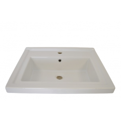 Vasque Lavabo à Encastrer Rectangle SANOVIT 60x50cm Céramique Blanc - 8060