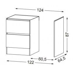 Ensemble Bas de Buanderie Meuble Sous-Vasque SANIJURA 355007