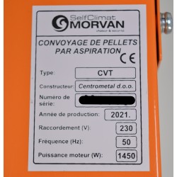 Chaudière à Granulés 24kW MORVAN GM Easy 24 Kit d'Aspiration Motorisée 522626